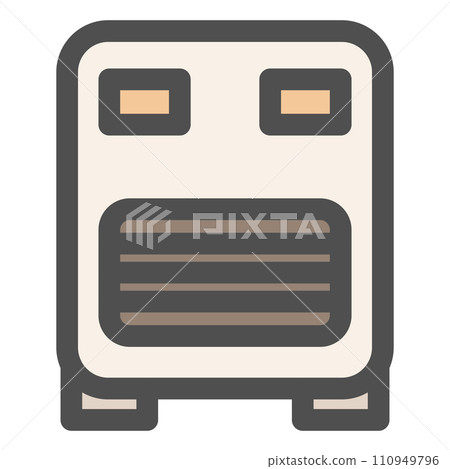Color simple electrical appliance single item icon stove 110949796