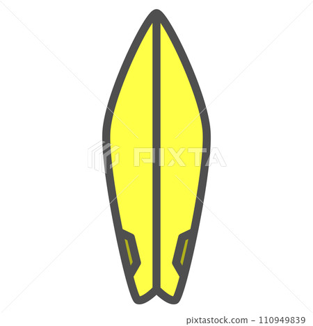 Simple sports equipment color single item icon serve board 110949839