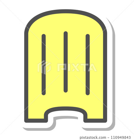 Simple sports equipment sticker single item icon beat board Simple sports equipment sticker single item icon beat board 110949843