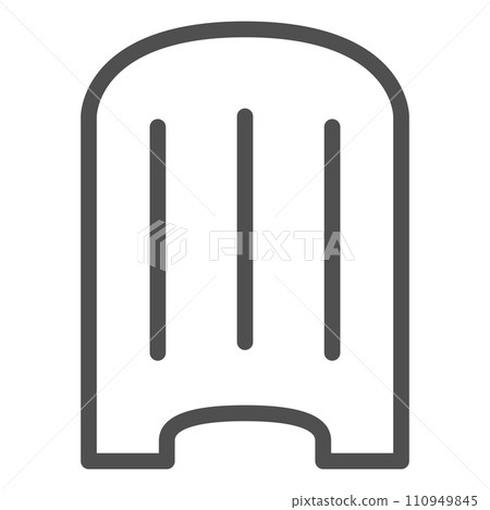 Simple sports equipment line drawing single item icon beat board Simple sports equipment line drawing single item icon beat board 110949845