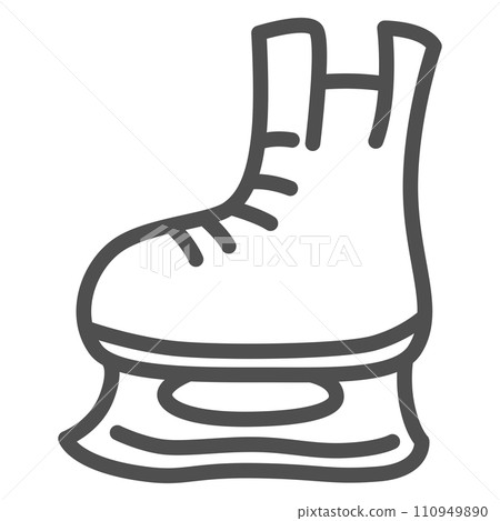 運動器材溜冰鞋的簡單線條畫單項圖標 110949890