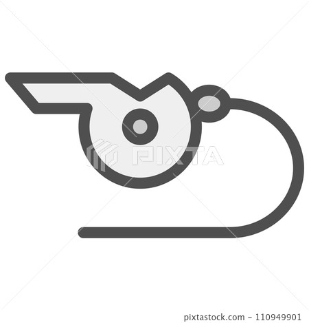 Simple sports equipment color single item icon whistle Simple sports equipment color single item icon whistle 110949901