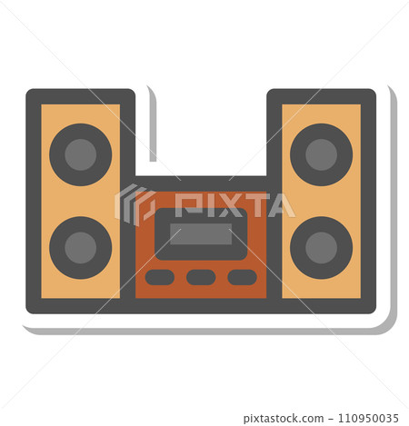 貼紙風格簡單電器單品圖示立體 貼紙風格簡單電器單品圖示立體 110950035