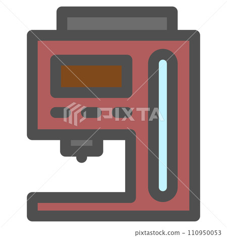Color simple electrical appliance single item icon coffee maker 110950053