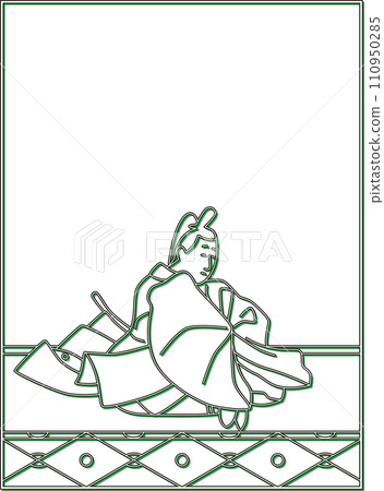 Color Shadow Hyakunin Isshu: Grand Minister of the Kanpaku before entering Hoshoji Temple 110950285