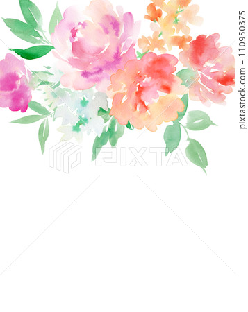 Carnation background illustration material painted in watercolor 110950375