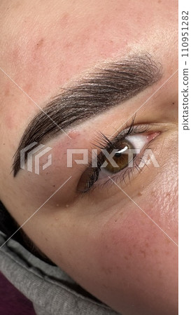 Eyebrows tattoo or Permanent Makeup. Eyebrows tattoo or Permanent Makeup. 110951282