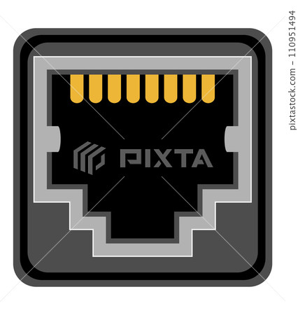 lan connector for internet transmission vector illustration lan connector for internet transmission vector illustration 110951494