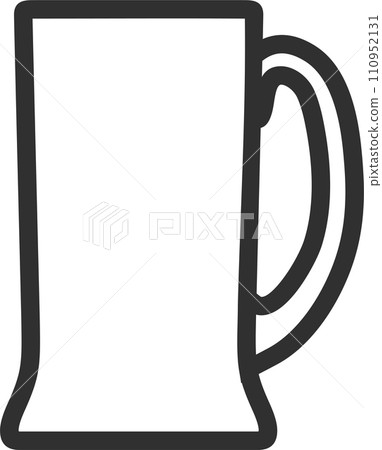 Beer Glass Outline Icon. Vector Illustration. 110952131