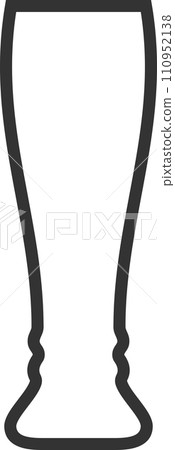Beer Glass Outline Icon. Vector Illustration. 110952138