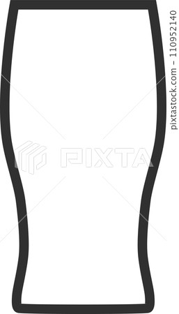 Beer Glass Outline Icon. Vector Illustration. Beer Glass Outline Icon. Vector Illustration. 110952140