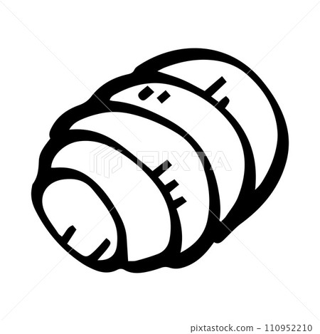 cute croissant outline sweet dessert. Flat Design isolated colored clipart. cute croissant outline sweet dessert. Flat Design isolated colored clipart. 110952210