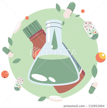 Chinese medicine vector illustration. Health care, rooted in Chinese medicine, is bountiful harvest from Asias pharmacy Pharmaceutical solutions find inspiration in simplicity Chinese medicine 110952664