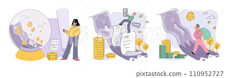 Capital investment vector illustration. Effective wealth management ensures solid groundwork for long-term financial success Revenue generation is essential for continual growth and development 110952727
