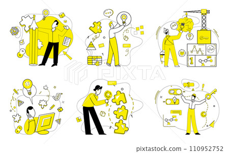 Conceptual innovation vector illustration. Conceptual innovation metaphorically dances with creativity in ballet success Intelligence and conceptual innovation are guiding stars in galaxy ideas Conceptual innovation vector illustration. Conceptual innovation metaphorically dances with creativity in ballet success Intelligence and conceptual innovation are guiding stars in galaxy ideas 110952752