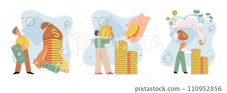 Wealth management vector illustration. Investment in diverse assets is prudent strategy for wealth growth Marketing efforts can drive income and facilitate wealth expansion Careful budgeting Wealth management vector illustration. Investment in diverse assets is prudent strategy for wealth growth Marketing efforts can drive income and facilitate wealth expansion Careful budgeting 110952856