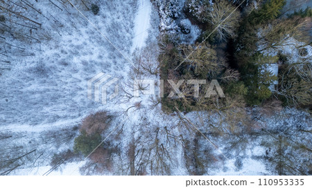 Winter's Aerial Patchwork 110953335