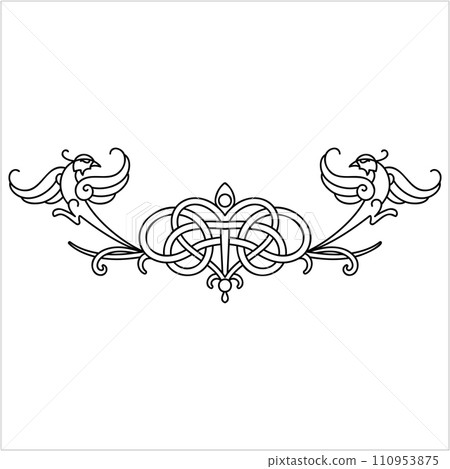 Vector Linear Zoomorphic Pattern 110953875