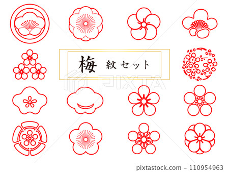 梅花徽章套裝 紅水引 梅花徽章套裝 紅水引 110954963