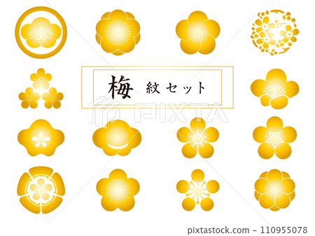 Plum crest set gold Plum crest set gold 110955078