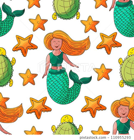 Creative marine seamless pattern Creative marine seamless pattern 110955293