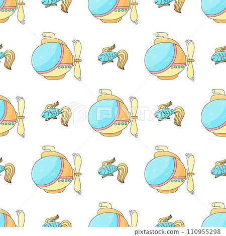 Creative marine seamless pattern Creative marine seamless pattern 110955298