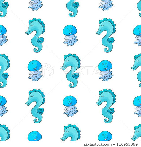 Creative marine seamless pattern Creative marine seamless pattern 110955369