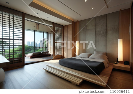 modern japandi bedroom style modern japandi bedroom style 110956411