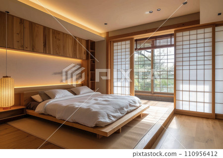 modern japandi bedroom style modern japandi bedroom style 110956412