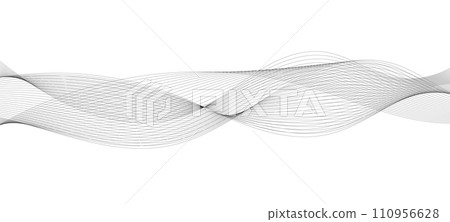 black and white wavy stripes background. Vector illustration 110956628