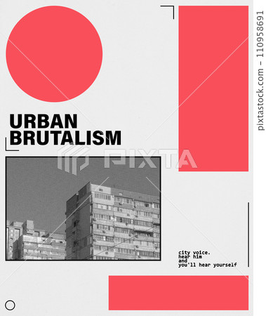Impact of Brutalism on city landscapes, photography series on Brutalist architecture. Impact of Brutalism on city landscapes, photography series on Brutalist architecture. 110958691