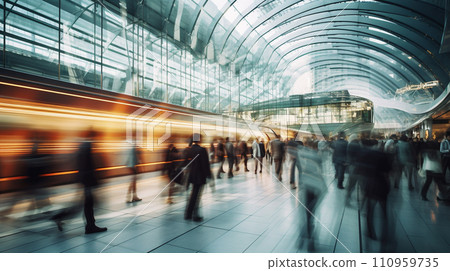 people leaving the station people leaving the station 110959735