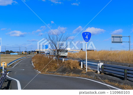 Scenery along Saitama Prefecture New National Highway No. 4 January 2024 110960103