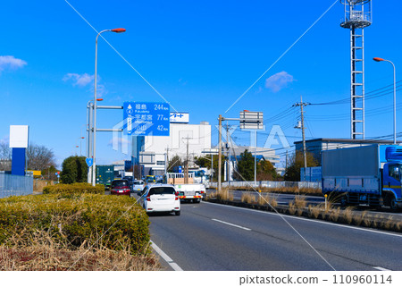 Scenery along Saitama Prefecture New National Highway No. 4 January 2024 110960114