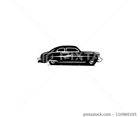 1949 mercury caupe silhouette for sale. front view on isolated white background in style. best for logo, badge, emblem concept, car industry. available ep 10. 1949 mercury caupe silhouette for sale. front view on isolated white background in style. best for logo, badge, emblem concept, car industry. available ep 10. 110960285