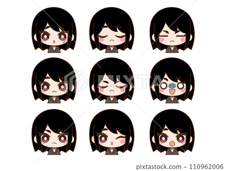 Laughing office worker illustration set 110962006