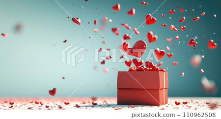 AI-generated content. a gift box of romantic love on valentines day pragma 110962508