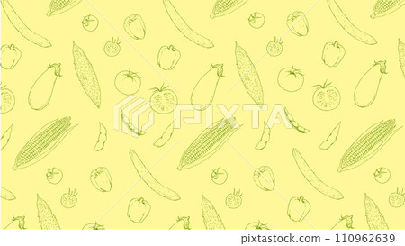 Summer vegetable pen drawing background wallpaper 110962639