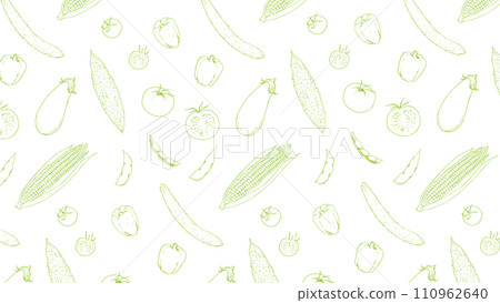 夏季蔬菜鋼筆畫背景桌布 110962640