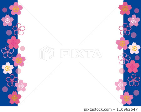 Cherry blossom frame white space 110962647