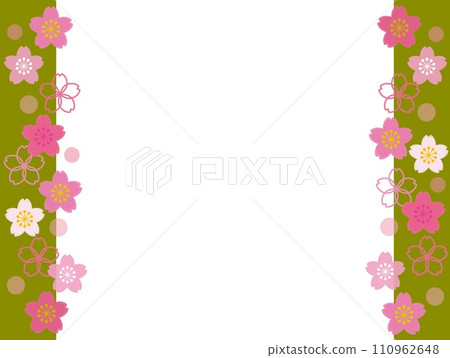 Cherry blossom frame white space 110962648
