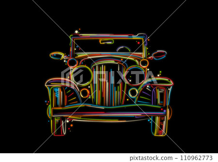 Vintage car vector 110962773