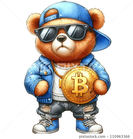 businessman with golden bitcoin mining bitcoins businessman with golden bitcoin mining bitcoins 110963366