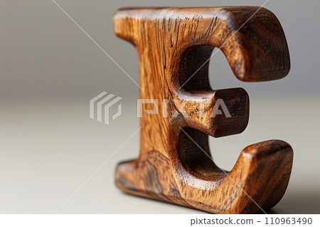Elegant letter  e  on clean white background, perfect for graphic design and typography enthusiasts. 110963490