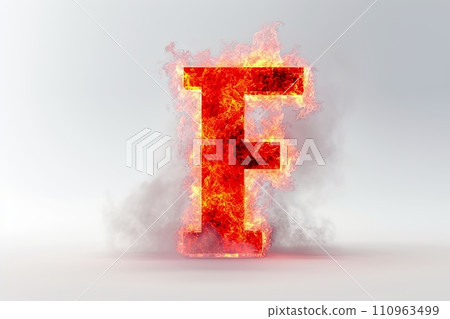 Stylish capital letter f in elegant font on pristine white background for design or conceptual use Stylish capital letter f in elegant font on pristine white background for design or conceptual use 110963499