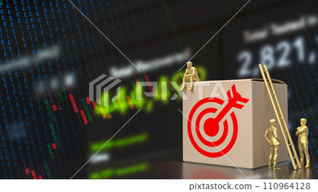 The Target symbol on box for Business concept 3d rendering. The Target symbol on box for Business concept 3d rendering. 110964128