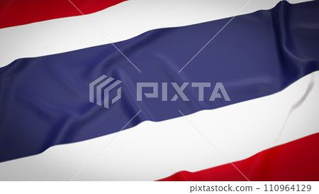 The Thailand flag on Business Background  3d rendering. 110964129