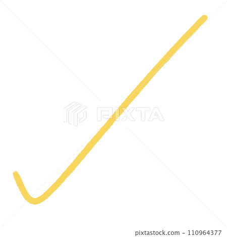 Tick Mark Check Mark Hand Drawn Yellow Tick Mark Yellow Check Mark 110964377
