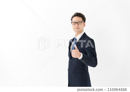 A businessman doing a good sign 110964886