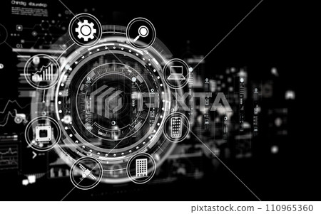 HUD hologram graphic design HUD hologram graphic design 110965360